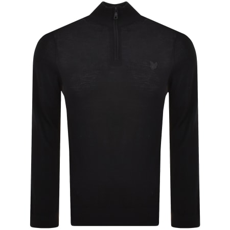 Lyle And Scott Lambswool Jumper Black Mainline Menswear